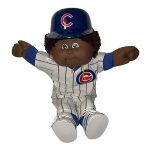 VTG 1984 Cabbage Patch Kids African American Chicago Cubs Doll Red Stamp MLB
